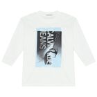 Boys White Logo T-Shirt, 1, hi-res