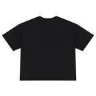 تيشيرت بنات مطرز بالترتر بطبعة الزهور باللون الأسود   , 1, hi-res