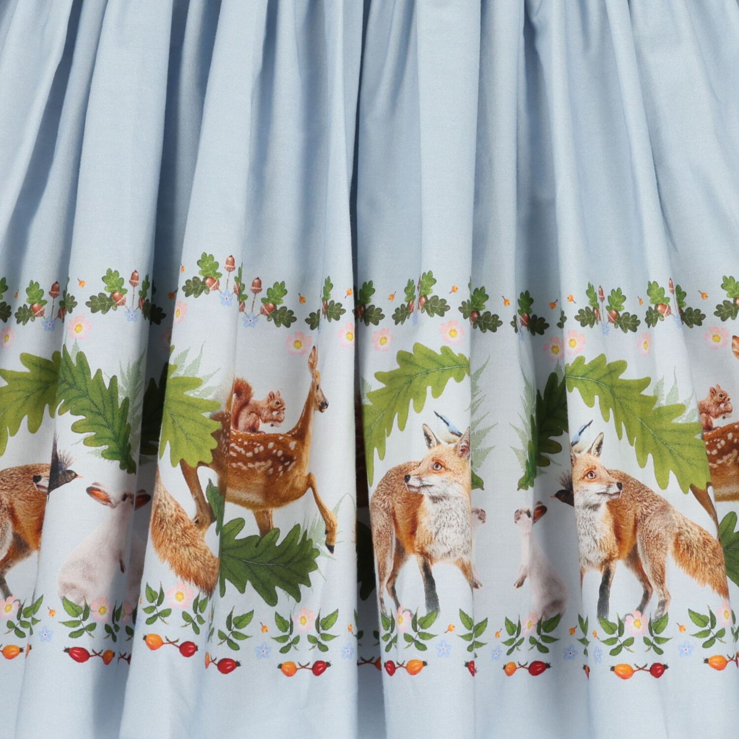 فستان مطوي باللون الأزرق للبنات, 1, hi-res