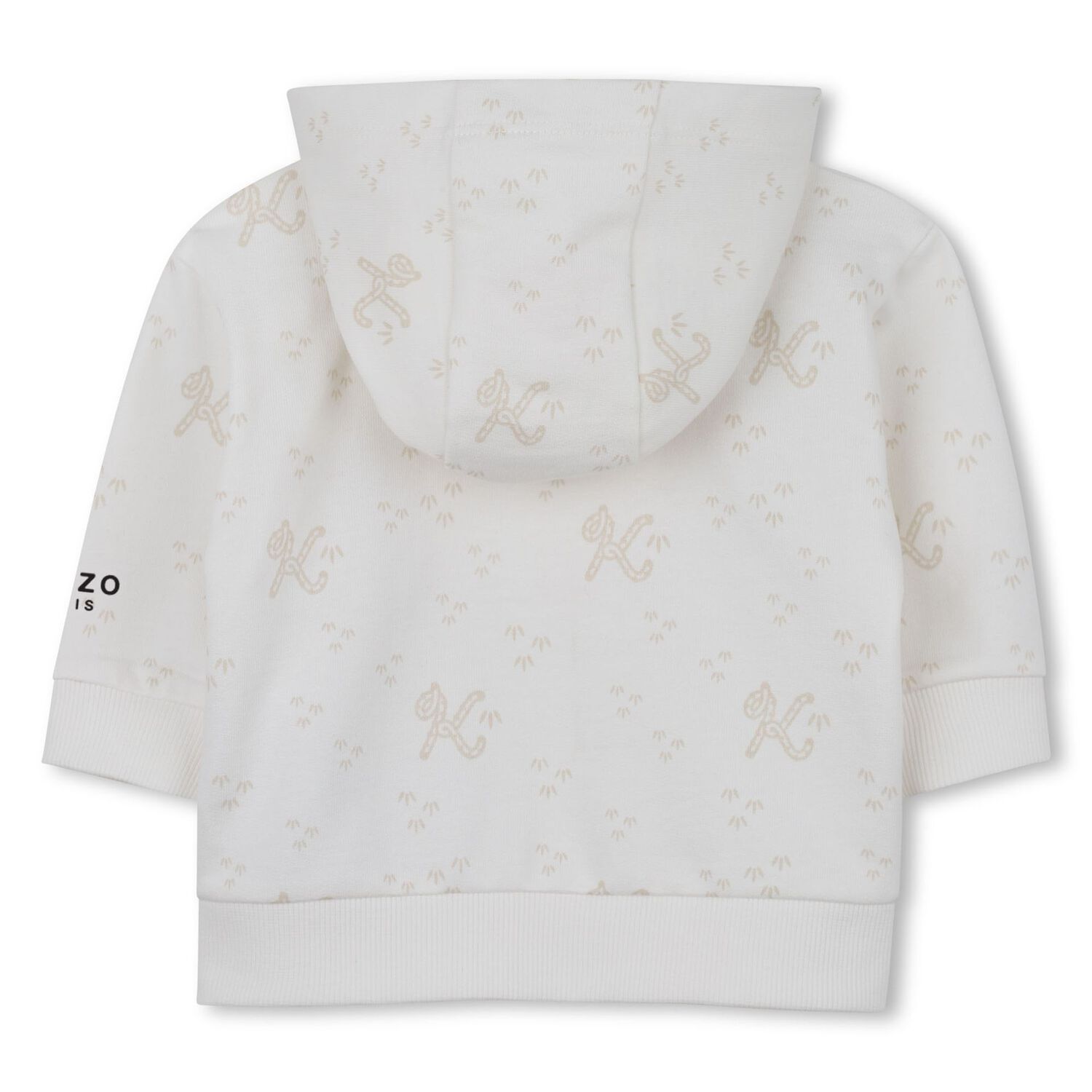 Younger Ivory & Beige Tiger Logo Tracksuit Set, 1, hi-res