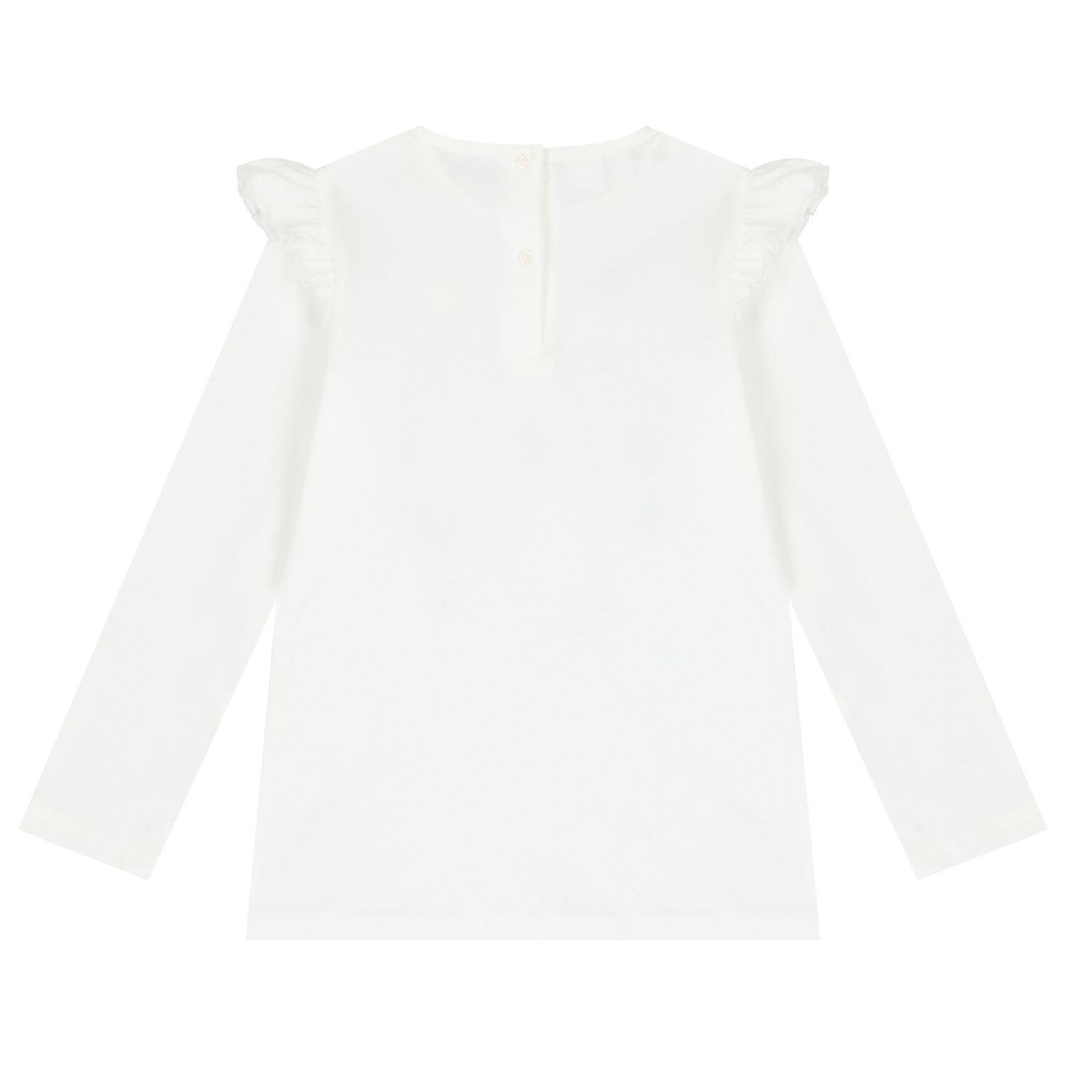 توب بنات بأكمام طويلة بطبعة الزهور  باللون الابيض , 1, hi-res image number null