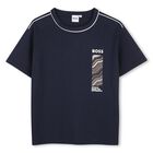 Boys Navy Blue Logo T-Shirt, 2, hi-res