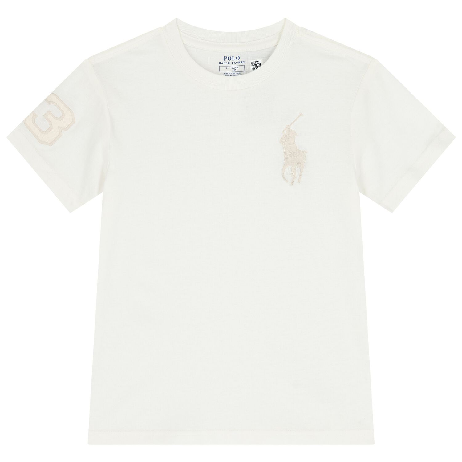 Boys Ivory Logo T-Shirt, 1, hi-res