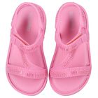 Younger Girls Pink Logo Sandals, 1, hi-res