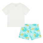 Younger Boys White & Green Crocodile Swim Shorts Set, 1, hi-res