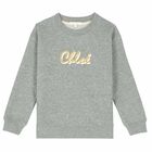Girls Grey Logo Sweatshirt, 1, hi-res