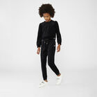 Girls Black Logo Embellished Joggers, 1, hi-res