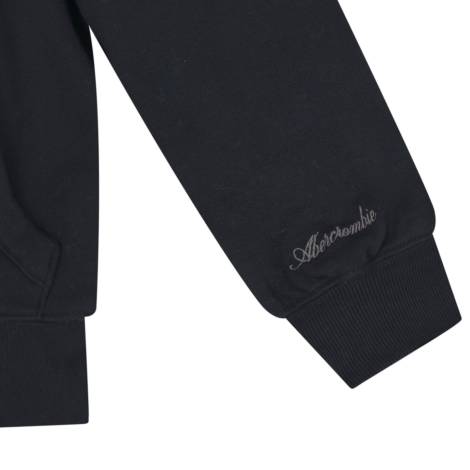 Girls Black Logo Hooded Top, 2, hi-res