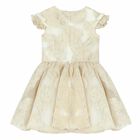 فستان أورجانزا للعيد باللون الابيض والذهبى للبنات, 2, hi-res