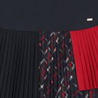 فستان بناتي أزرق داكن ونقشة مربعات, 1, hi-res