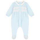 Baby Boys Blue & White Babygrow, 1, hi-res
