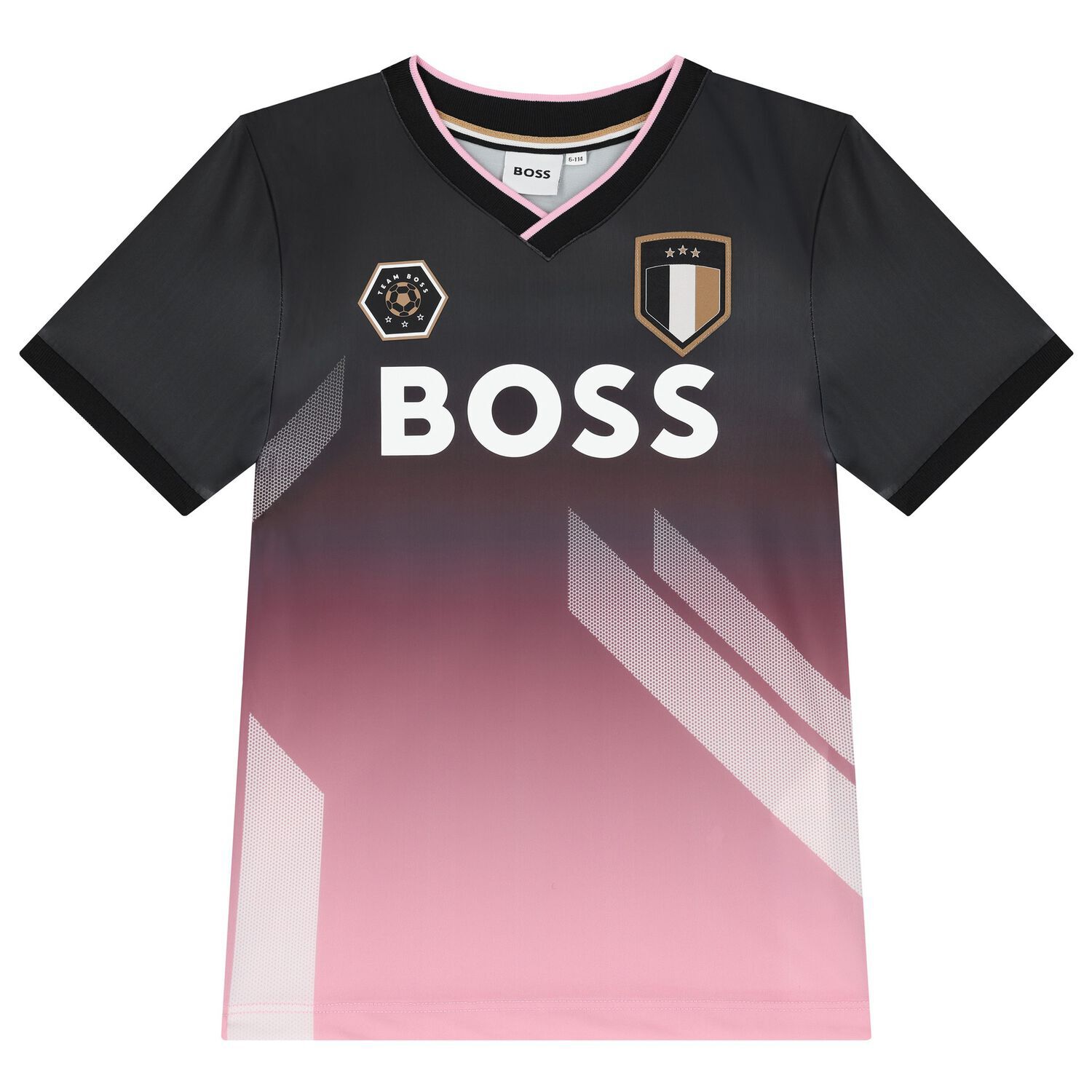 Boys Black & Pink Logo T-Shirt, 1, hi-res