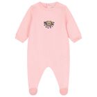 Baby Girls Pink Teddy Bear Logo Babygrow, 5, hi-res