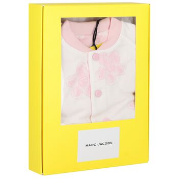 Younger Girls Reversible Pink & White Tracksuit Set