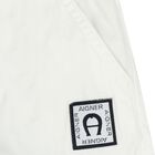 Younger Boys White Logo Shorts, 1, hi-res