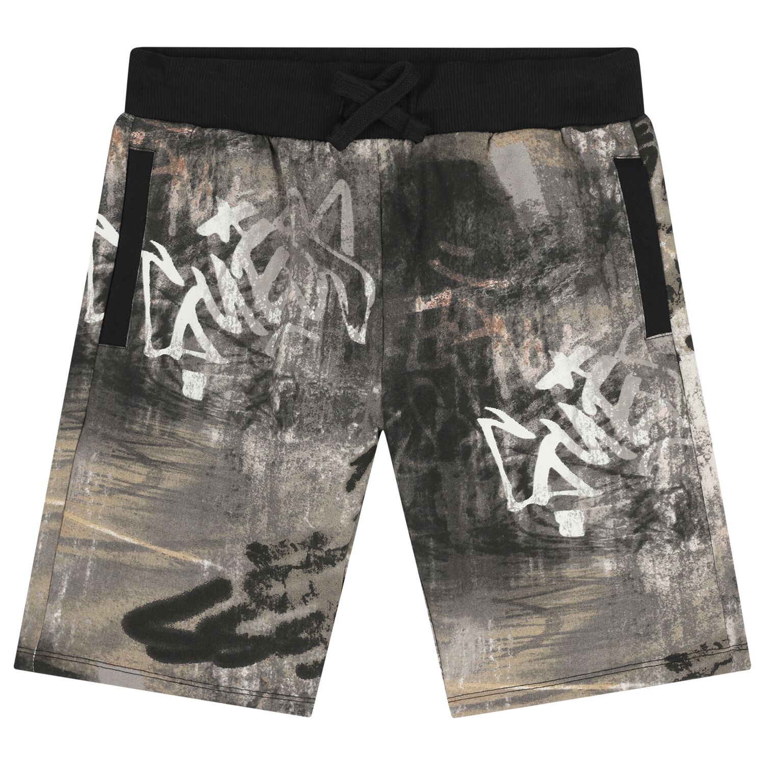Boys Beige & Grey Logo Shorts, 2, hi-res