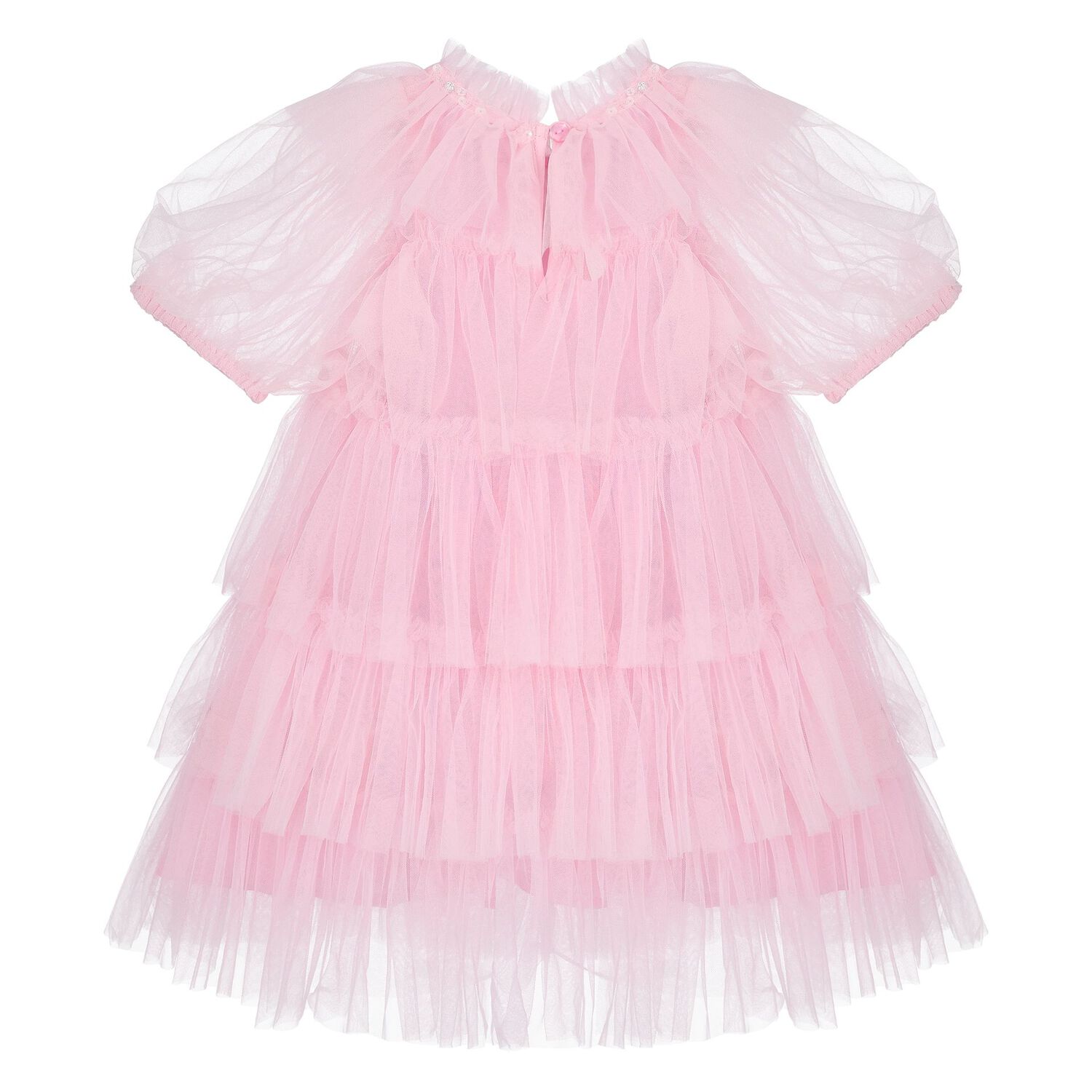Baby Girls Pink Sequin Tulle Dress Set, 1, hi-res image number null