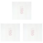 Baby Girls White & Pink Muslin Swaddles (3-Pack), 4, hi-res