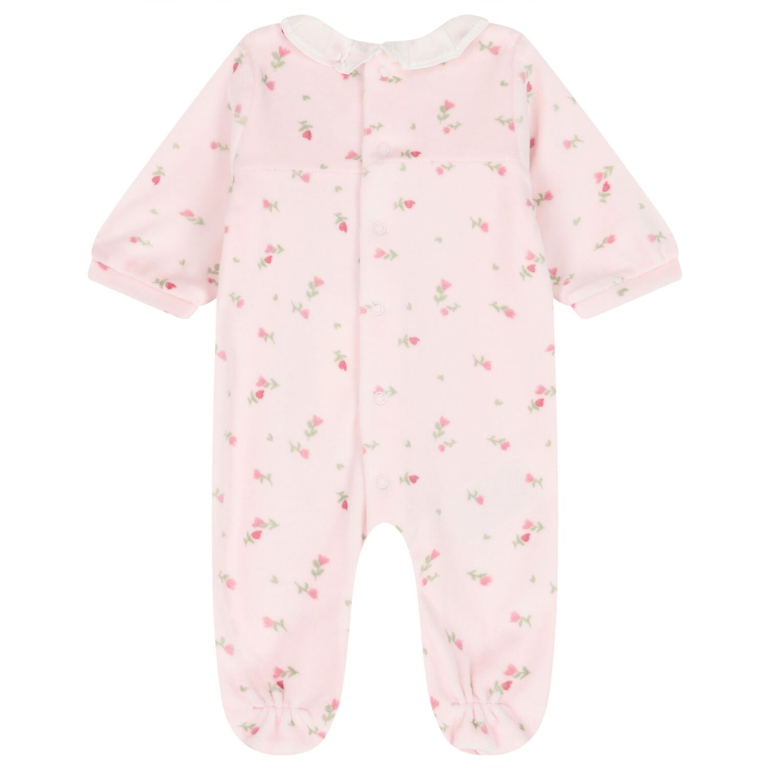 Baby Girls Pink Floral Babygrows ( 2-Pack ), 2, hi-res