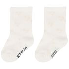 White & Ivory Tiger Logo Socks ( 2 Pack ), 2, hi-res
