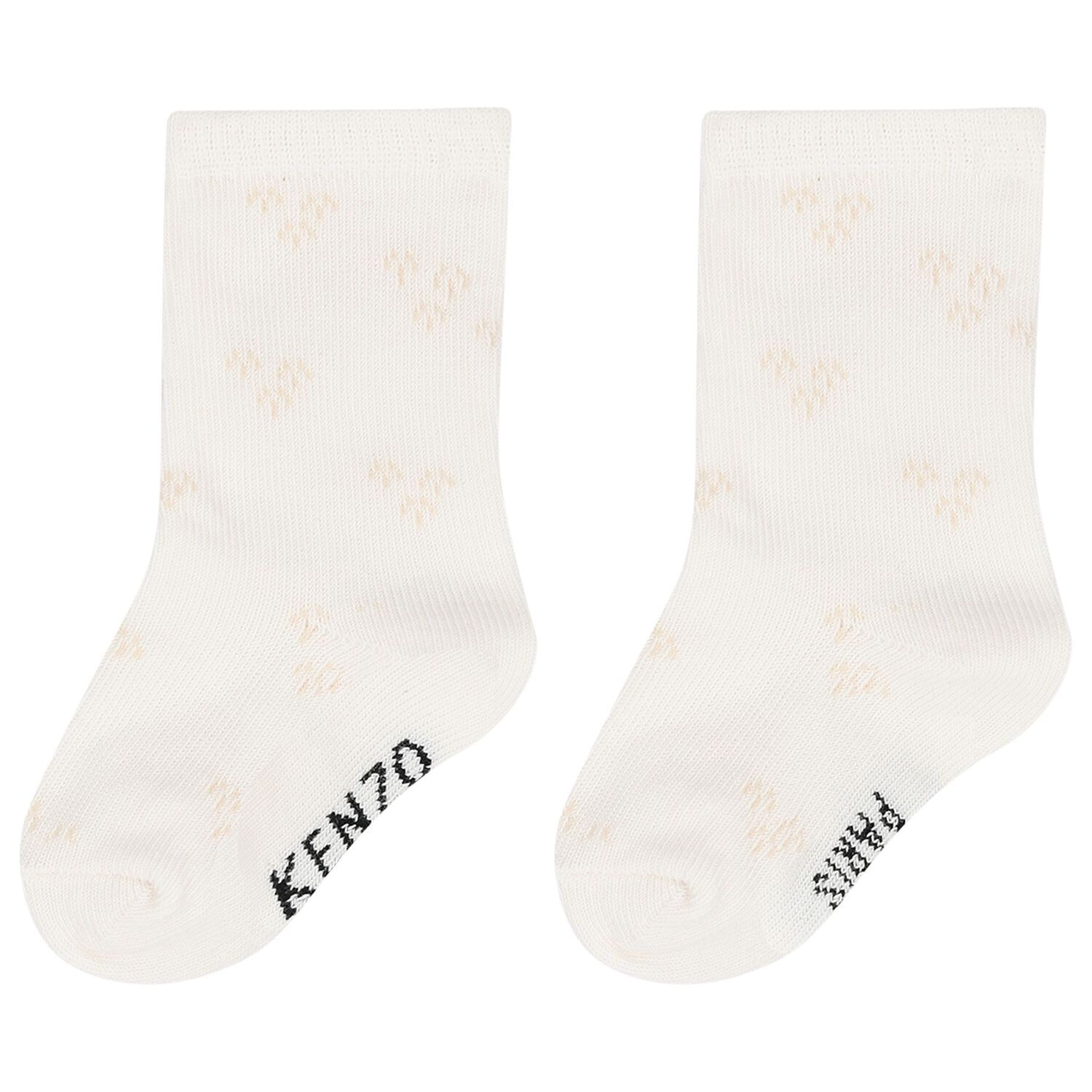 White & Ivory Tiger Logo Socks ( 2 Pack ), 2, hi-res