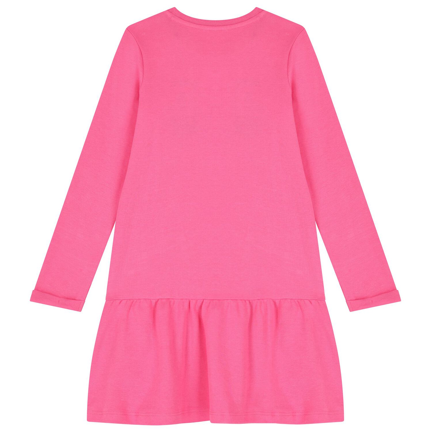 فستان بنات بالشعار باللون الوردي, 3, hi-res