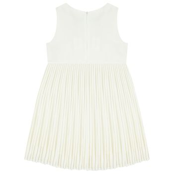 Girls Ivory Bow Dress