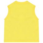 Yellow & White Teddy Bear Logo Shorts Set, 1, hi-res