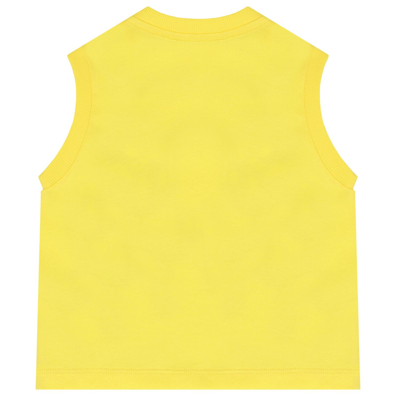 Yellow & White Teddy Bear Logo Shorts Set, 1, hi-res