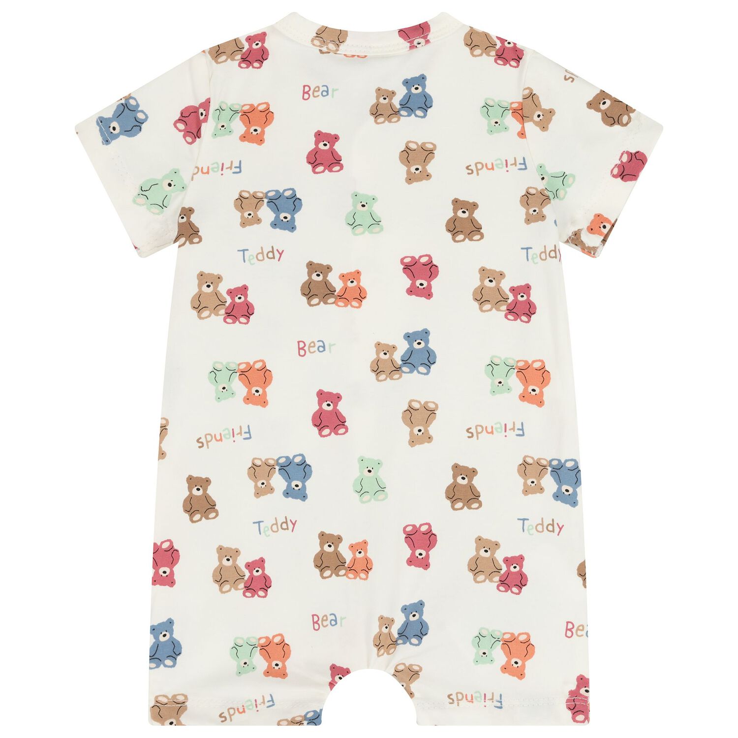 Baby Boys Ivory Teddy Bear Romper ( 2-Pack ), 1, hi-res