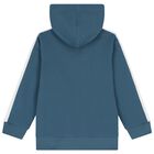 Boys Blue Logo Hooded Zip Up Top, 1, hi-res