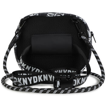 Girls Black Logo Sequin Bag