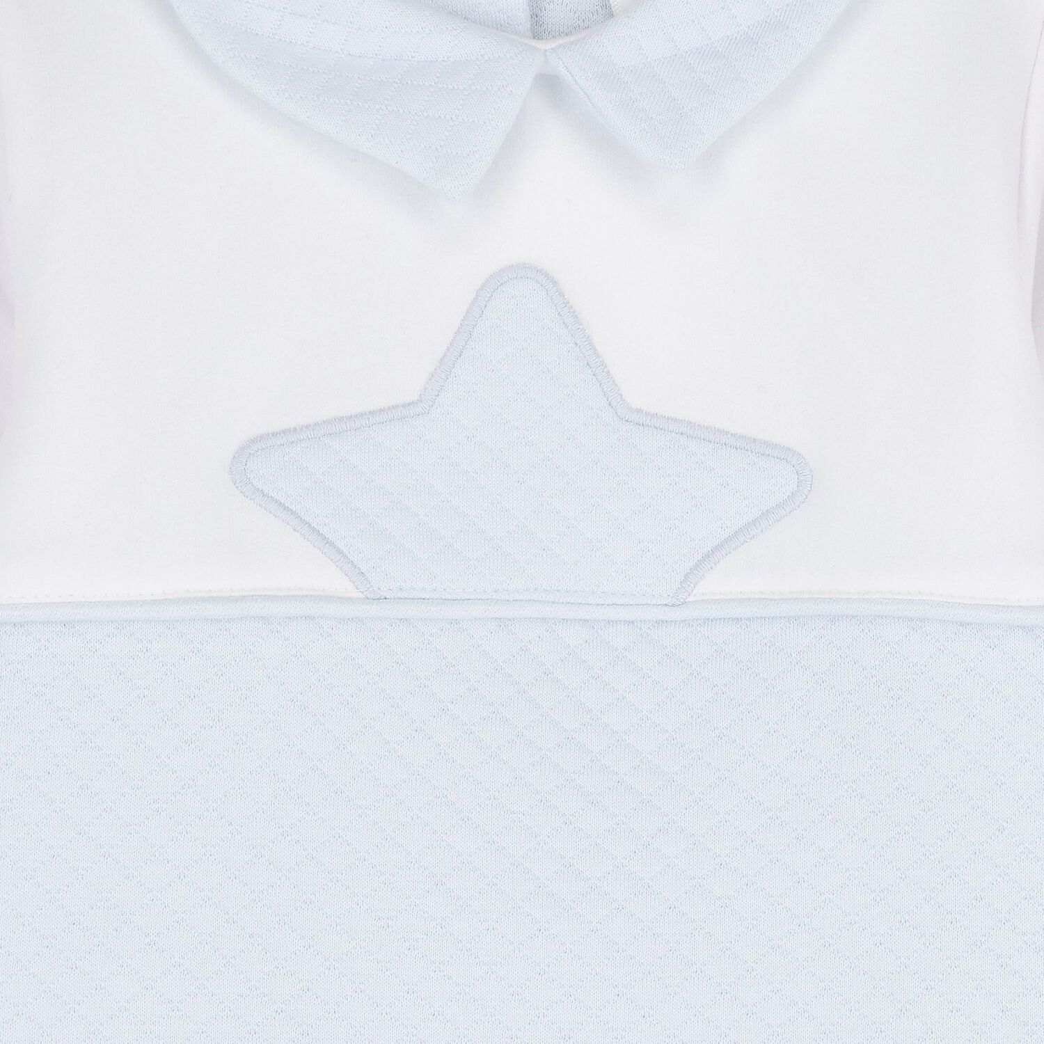 Baby Boys White & Blue Quilted Tracksuit, 1, hi-res