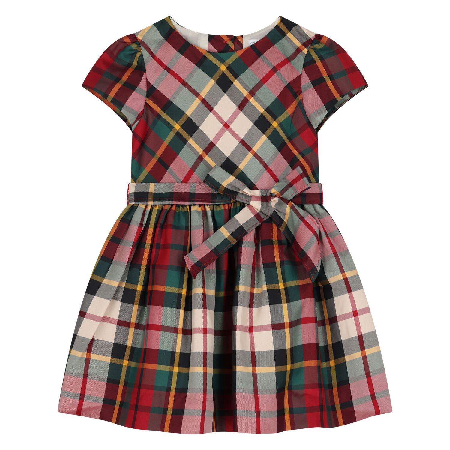 Baby Girls Red & Green Tartan Dress Set, 1, hi-res