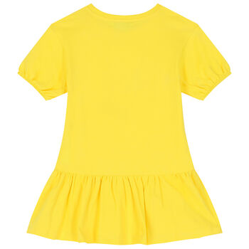 فستان بشعار تيدى باللون الاصفر