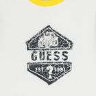 Boys White & Yellow Logo Shorts Set, 1, hi-res