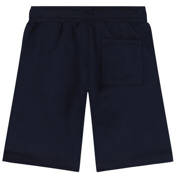 Younger Boys Navy Logo Shorts