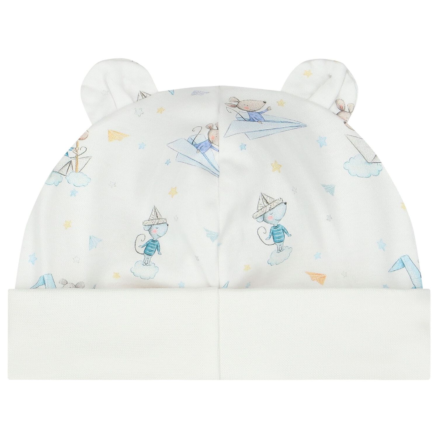 Baby Boys White Cute Mouse Babygrow Set, 1, hi-res