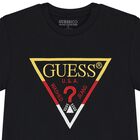 تيشيرت أولاد بالشعار باللون الأسود, 3, hi-res