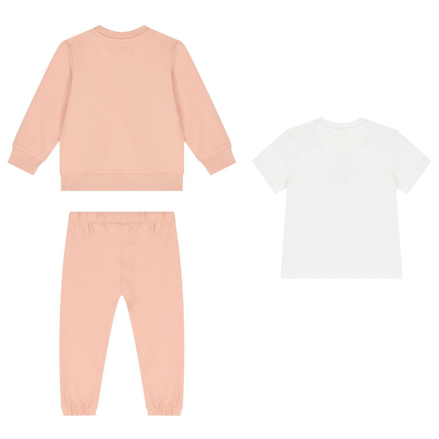 Younger Girls Pink & White 3-Piece Tracksuit Gift Set, 5, hi-res image number null