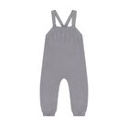 Baby Boys White, Beige & Grey Knitted Dungaree Set ( 3 Piece ), 1, hi-res