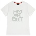 Boys White Logo T-Shirt, 3, hi-res
