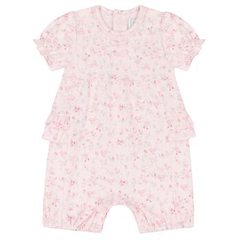 Baby Girls Pink Floral Romper