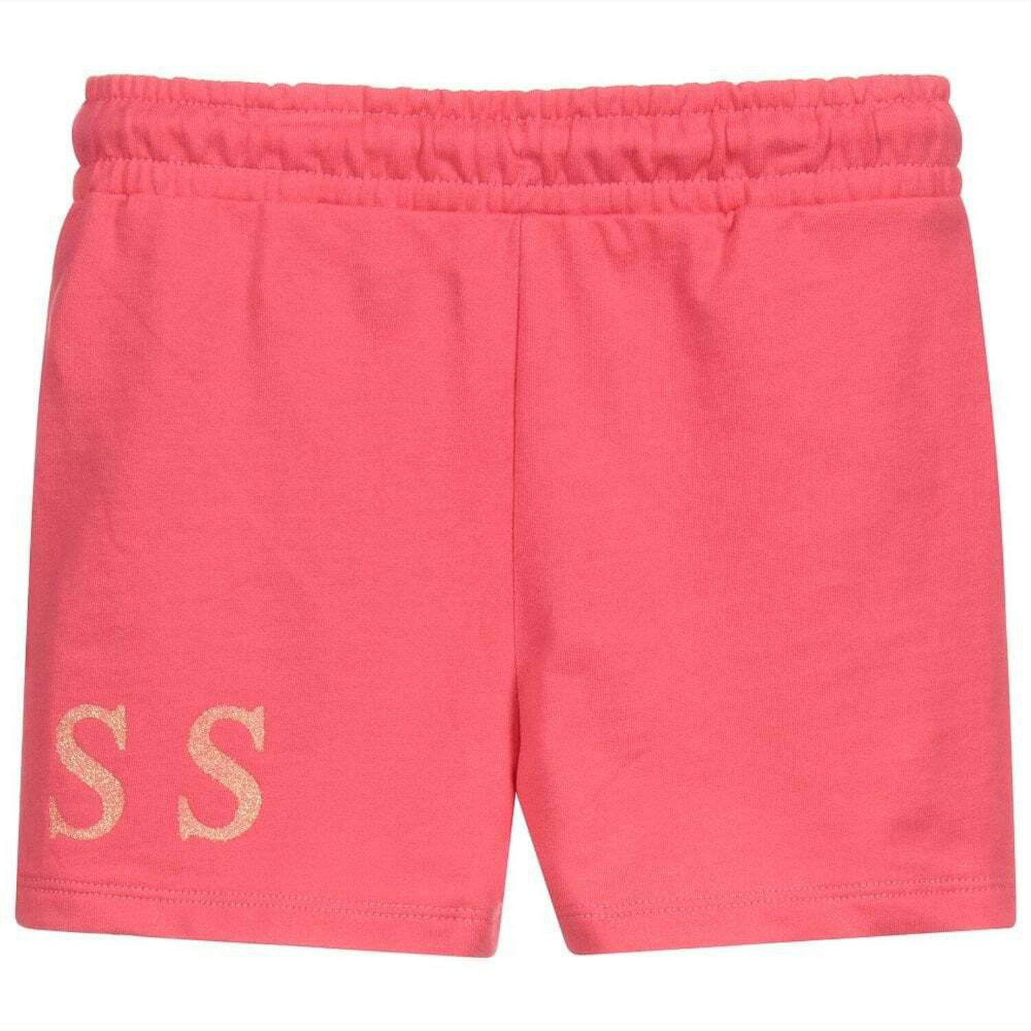 Girls Pink Logo Shorts, 1, hi-res
