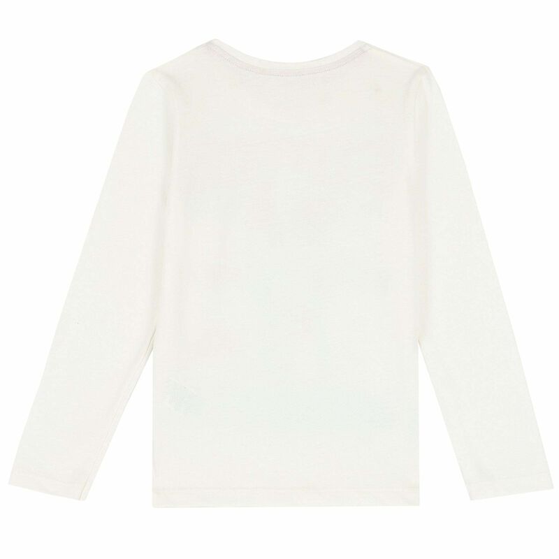 Boys Ivory Logo Long Sleeve Top, 1, hi-res image number null