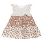 Baby Girls Beige & Ivory Dress, 2, hi-res