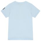 طقم شورت للأولاد باللون الأزرق والأزرق الداكن بشعار, 1, hi-res