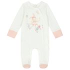 Baby Girls White Bunny Babygrow Gift Set, 3, hi-res