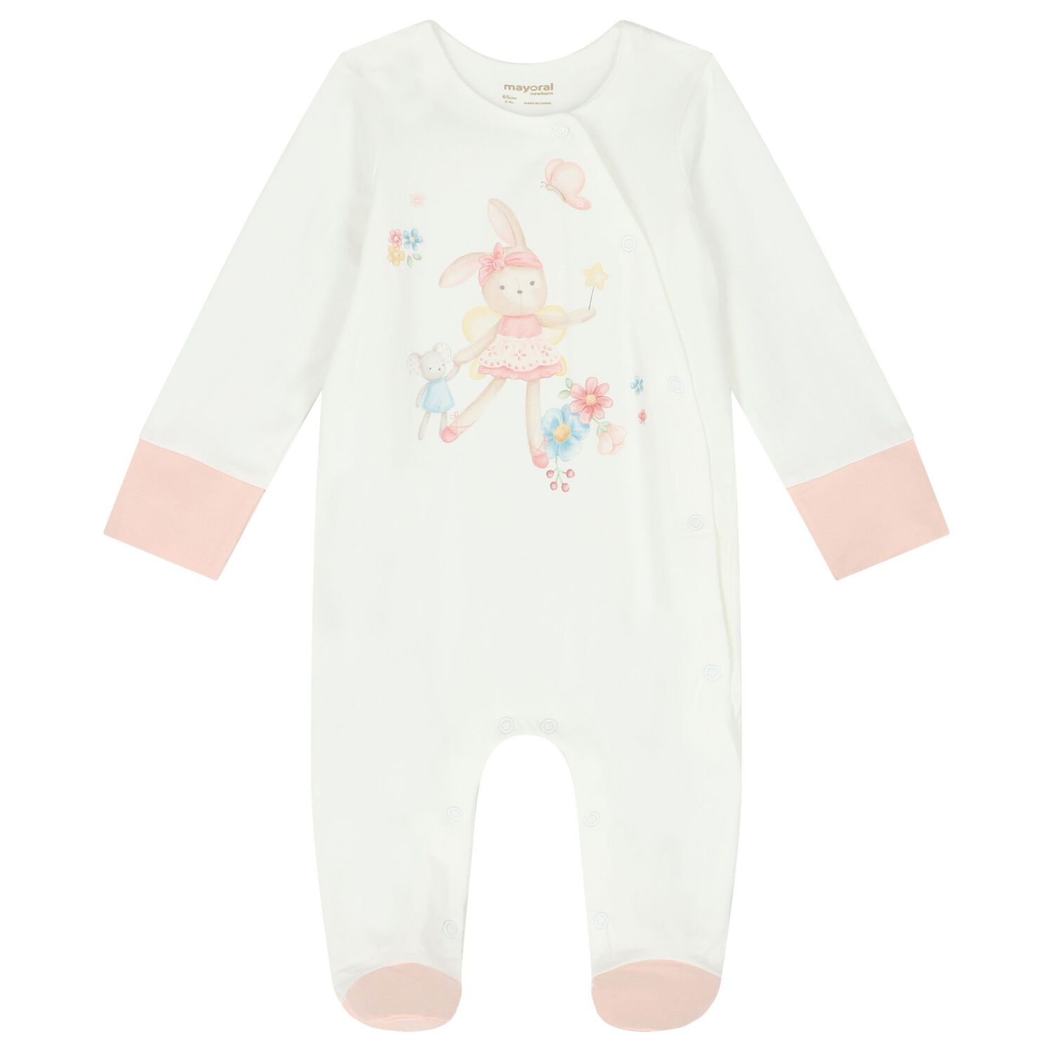 Baby Girls White Bunny Babygrow Gift Set, 3, hi-res image number null
