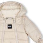 Baby Boys Beige Padded Snowsuit, 1, hi-res